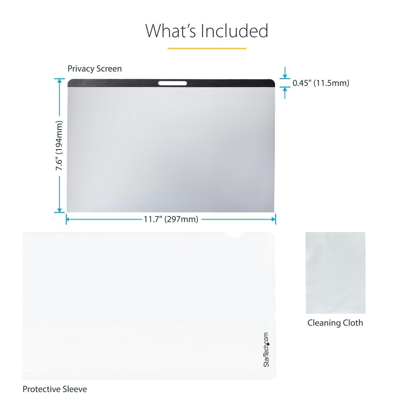 StarTech PRIVSCNMAC13 13In MacBook Pro Air Laptop Privacy Magnetic Screen Filter