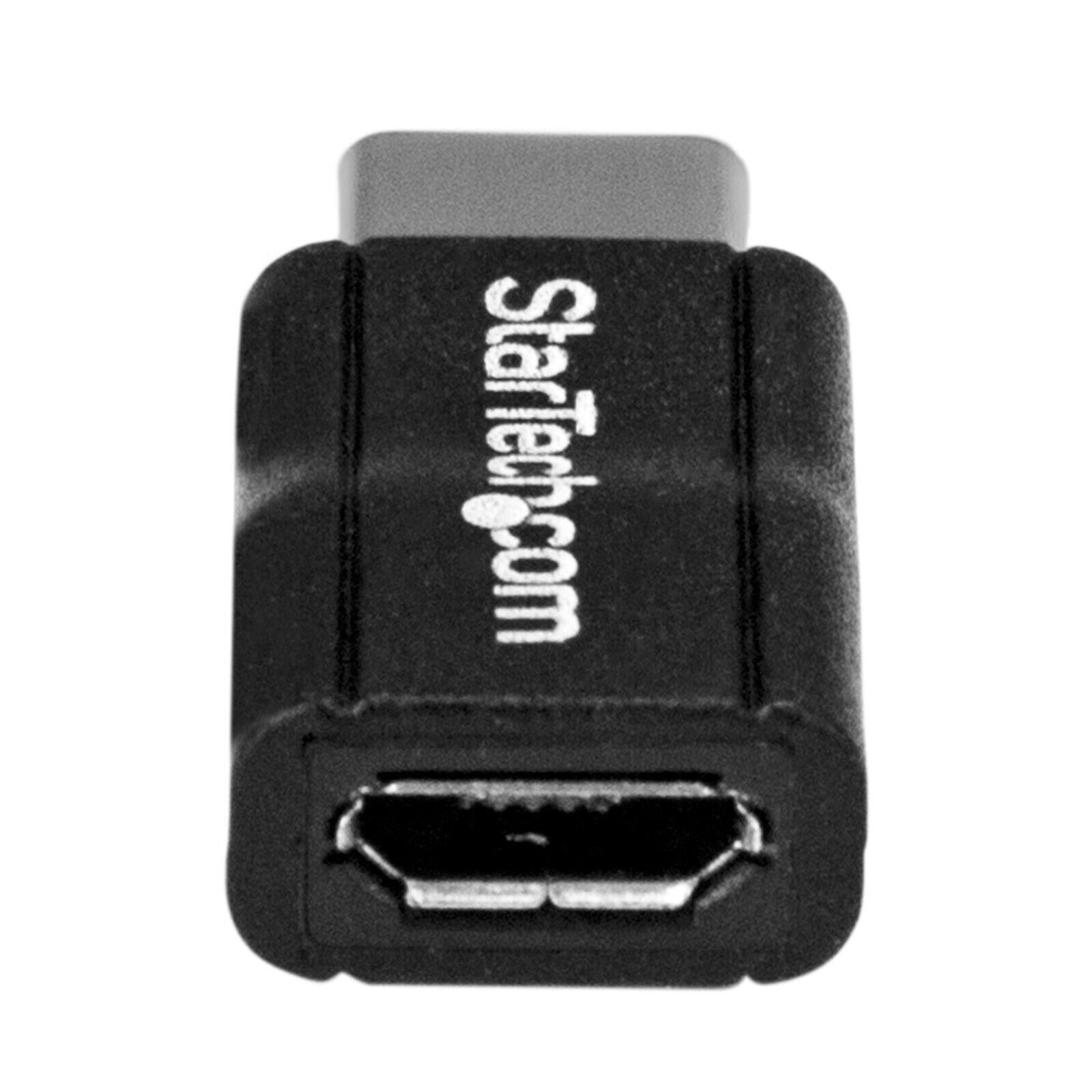 StarTech USB2CUBADP USB-C to Micro-B Adapter M/F Dongle Black
