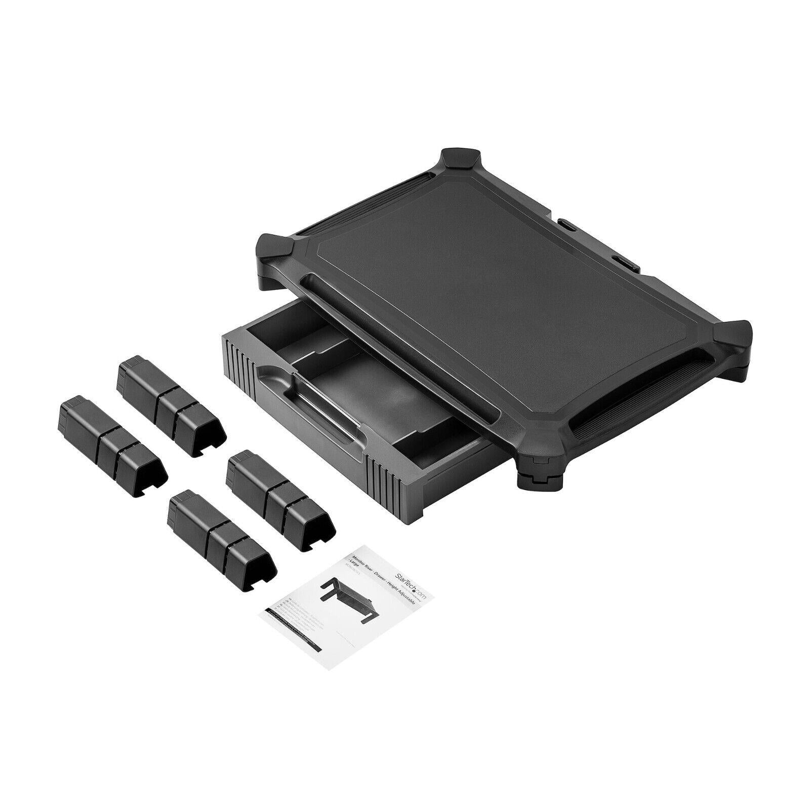 StarTech MONSTADJDL 19"x13" Monitor Riser Stand w Drawer Adjust Height for 32