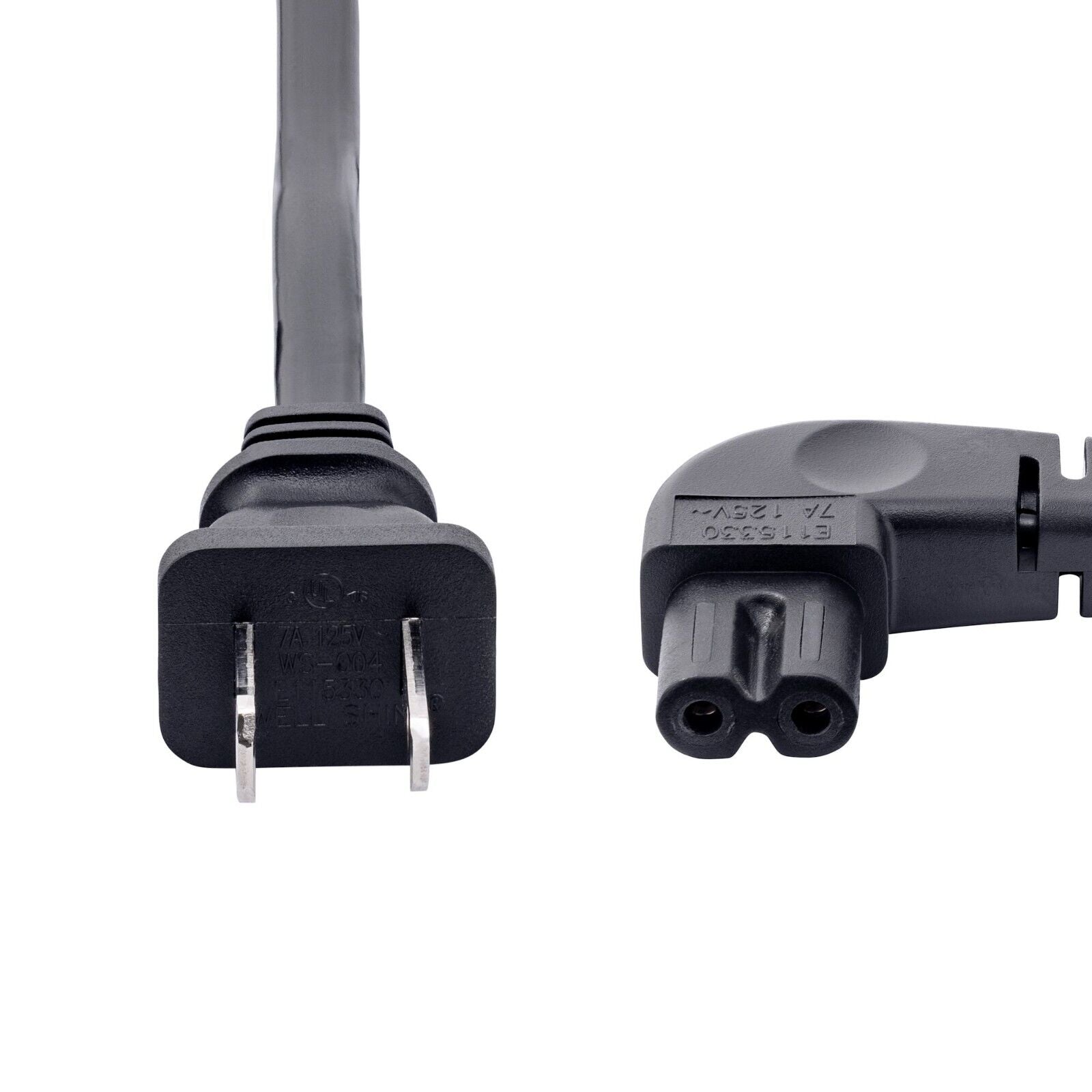 StarTech PXT101NB-STRA-3F 3Ft Laptop Power Cord NEMA 1-15P to Right Angle US NA