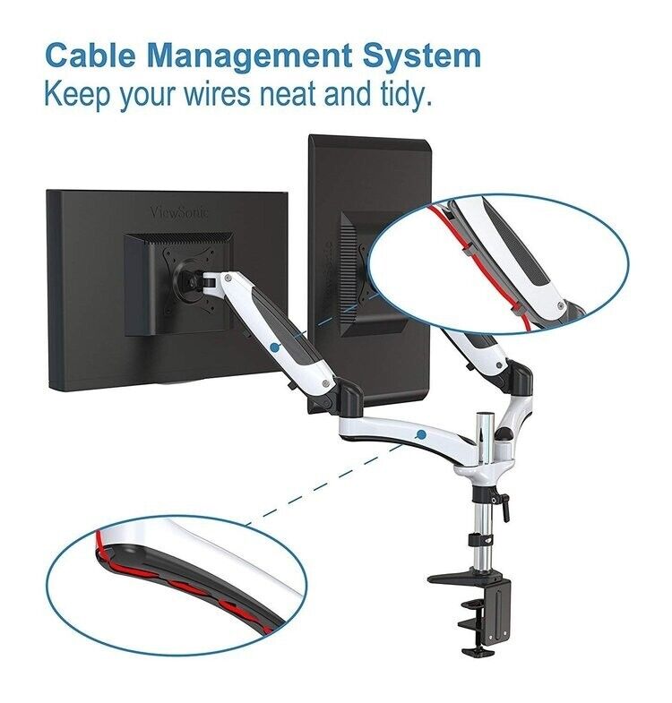 Amer Mounts HYDRA2 Dual Monitor Mount VESA 75 100 w Articulating Arm for 29