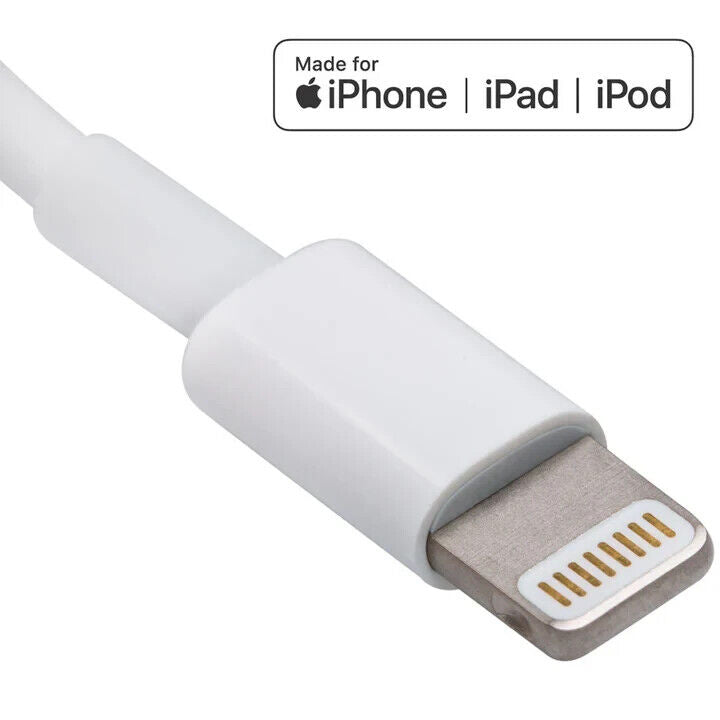 4XEM 4XAPPLKIT3 3ft 5W iPhone iPod Charging Kit MFi Certified Slim Whte Cord