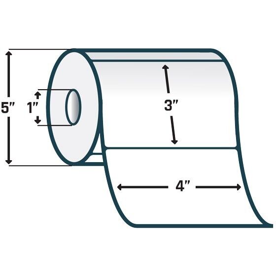 Zebra 800274-305 12/Pk 930/Roll 4"x3" 4000T Thermal Transfer Label Matte White