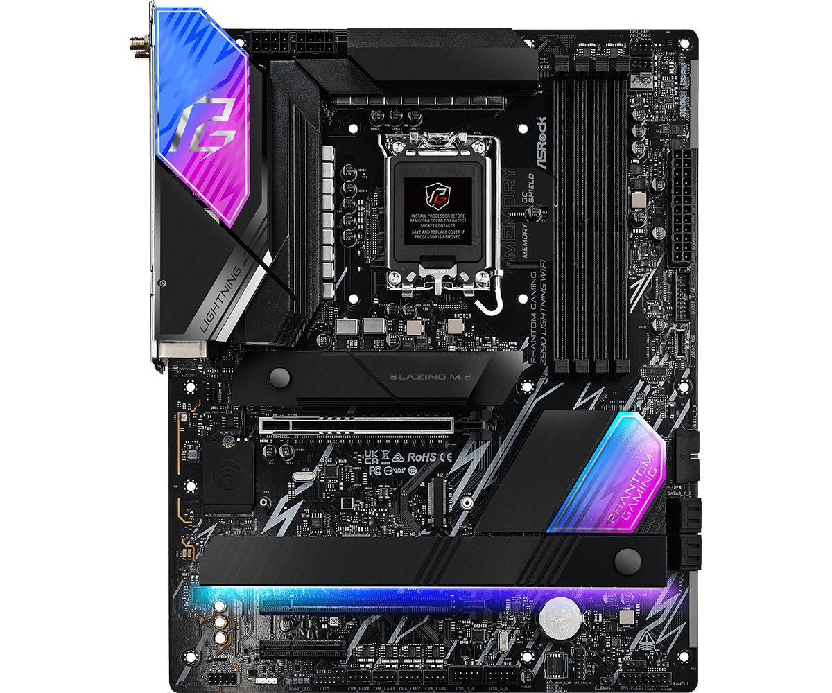 ASRock Z890 LIGHTNING WIFI MB Z890 Intel Core LGA1851 DDR5 2.5 LAN HDMI RAID ATX