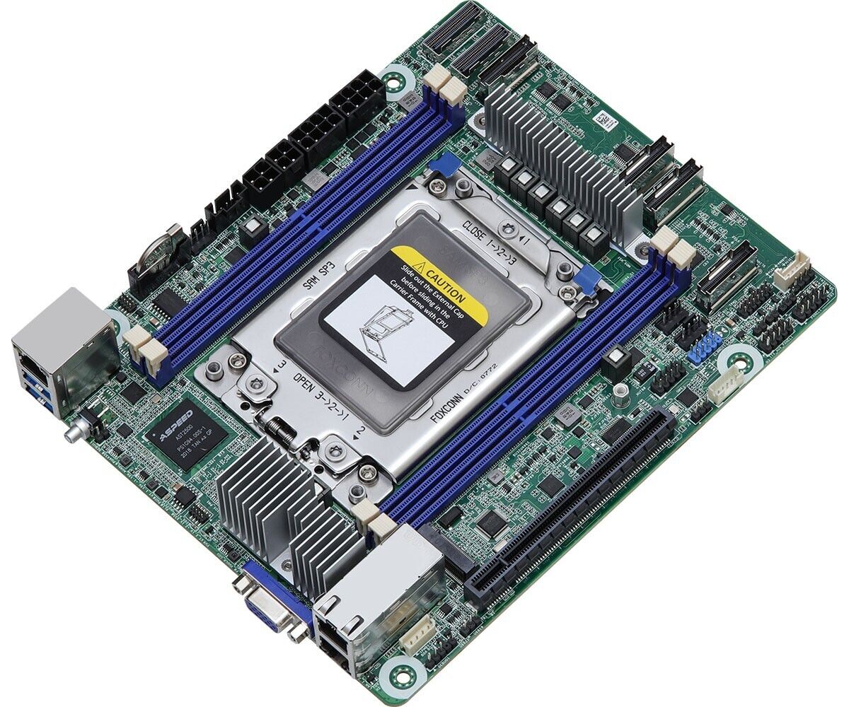 ASRock ROMED4ID-2T MB AMD EPYC 7002 7003 SP3 DDR4 Deep mini-ITX M.2 SATA SlimSAS