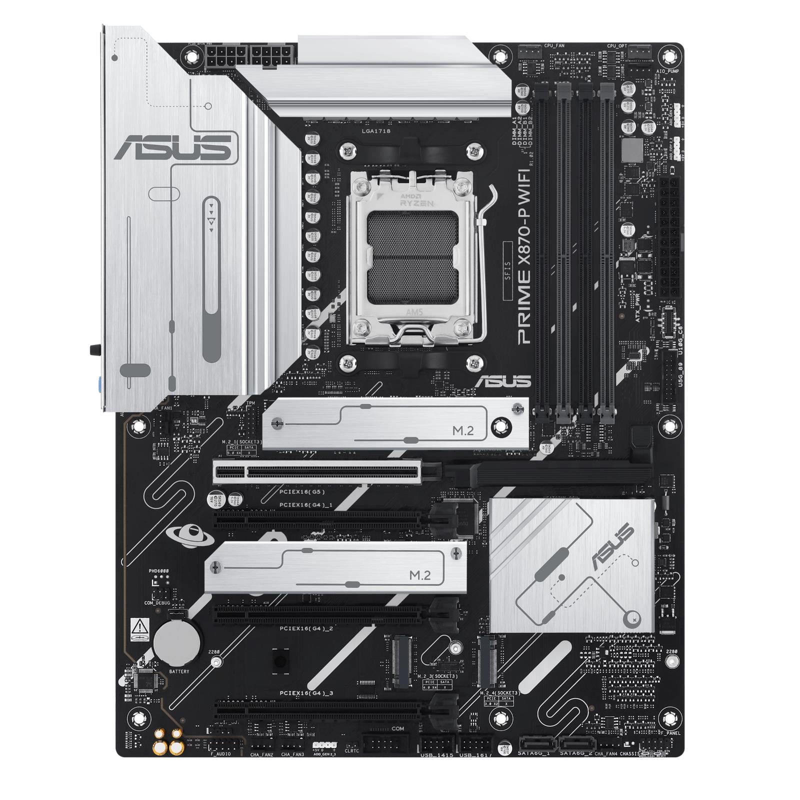Asus PRIME X870-P WIFI AMD Ryzen AM5 DDR5 HDI- USB4 M.2 SATA 2.5Gb-ETH BT ATX