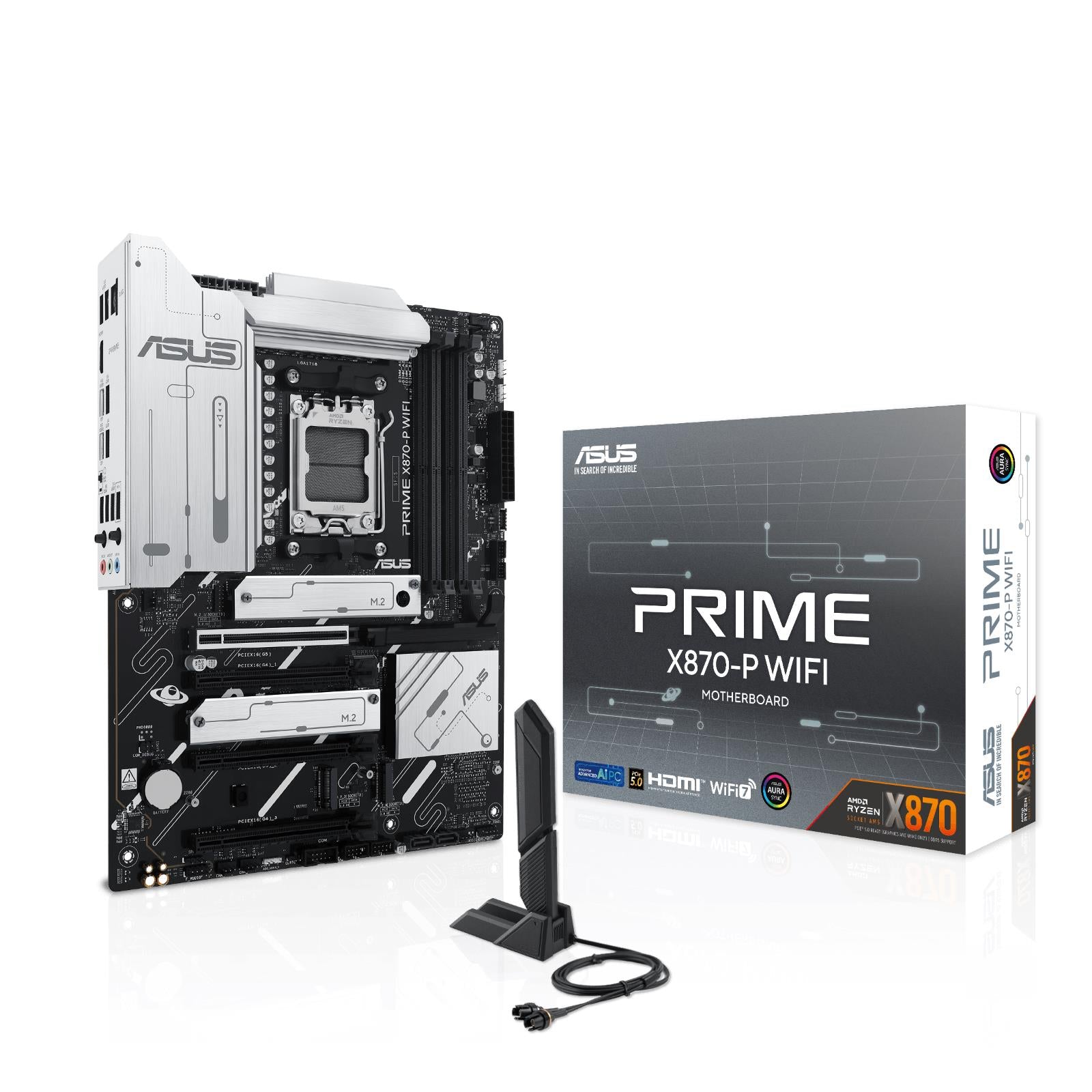 Asus PRIME X870-P WIFI AMD Ryzen AM5 DDR5 HDI- USB4 M.2 SATA 2.5Gb-ETH BT ATX