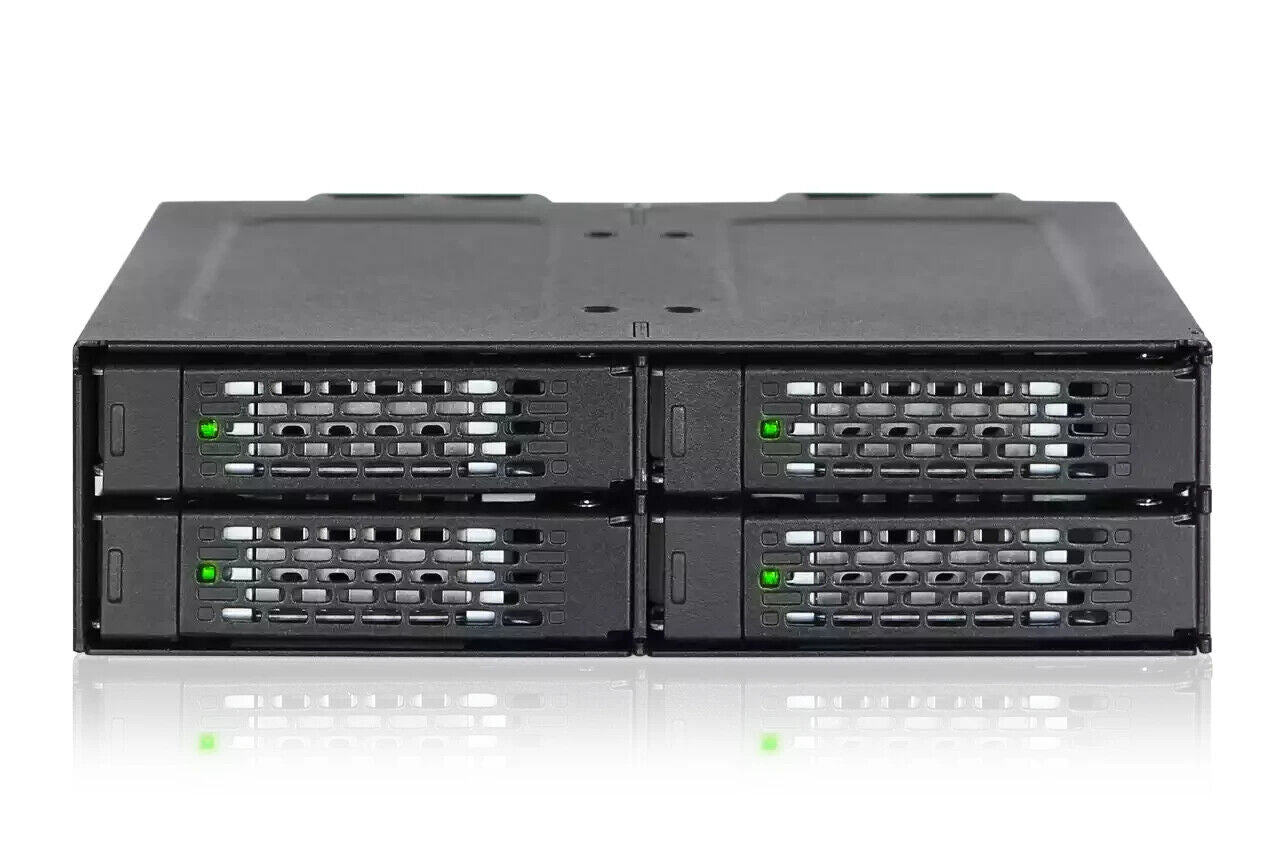 Icy Dock MB699VP-B V3 ToughArmor 4x 2.5" NVMe SSD PCIe Enclosure for 5.25" Ba