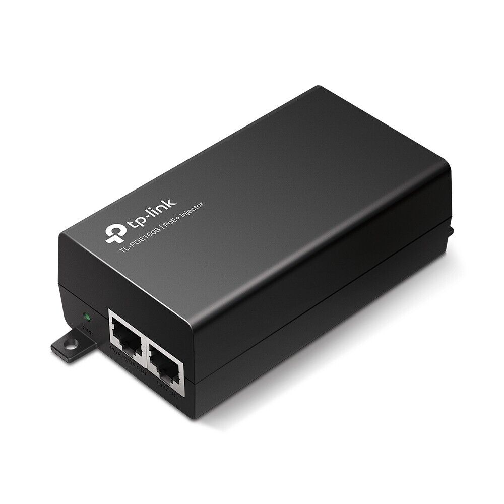 TP-Link TL-POE160S 802.3at/af Gigabit PoE Injector - Non-PoE to PoE Adapter