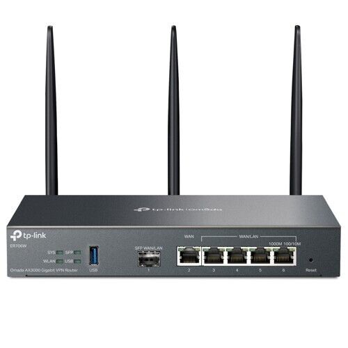 TP-Link ER706W Wi-Fi 6 IEEE 802.11 a/b/g/n/ac/ax Ethernet Wireless Router Dual