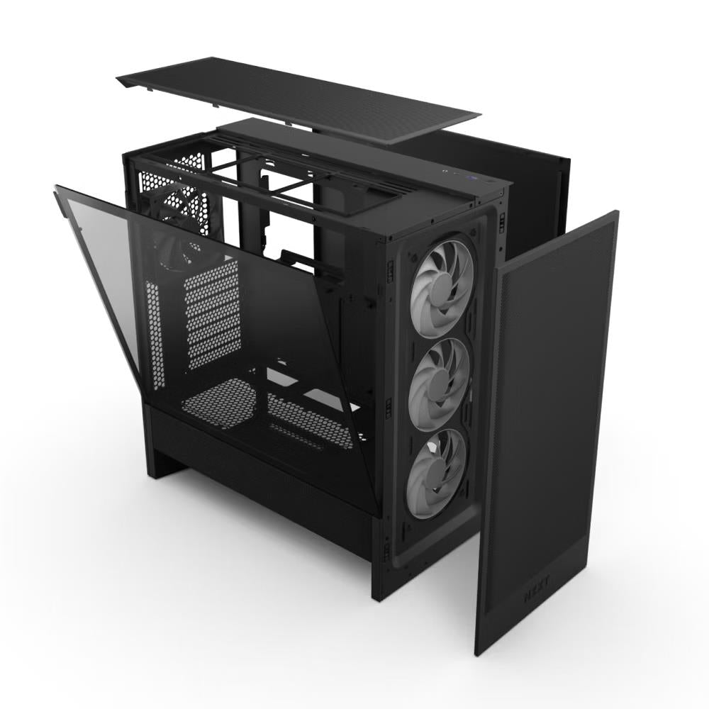 NZXT CC-H52FB-R1 H5 Flow Compact Mid-Tower ATX GPU Cool RGB Airflow Case Black