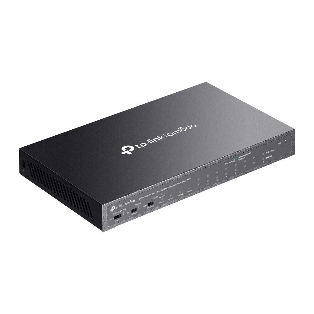 TP-Link DS111P Omaha 8x 100Mbps 3x Gbps Unmanaged Desktop Switch w 8 Port PoE+