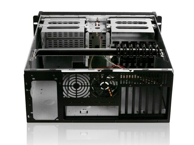iStarUSA D-400 4U Compact Rachmount Chassis ATX microATX Aluminum Alloy Black