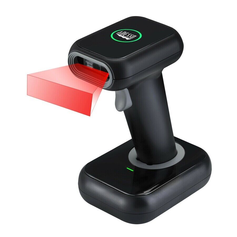 Adesso NUSCAN 2700R 1D 2D Barcode Wireless Healthcare Scanner w Cradle RF USB
