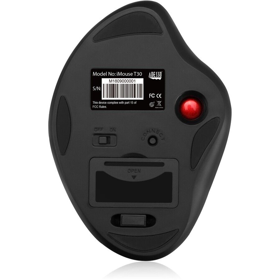 Adesso iMouse T30 Wireless Programmable Ergonomic Trackball Mouse 7 Btns 4800dpi