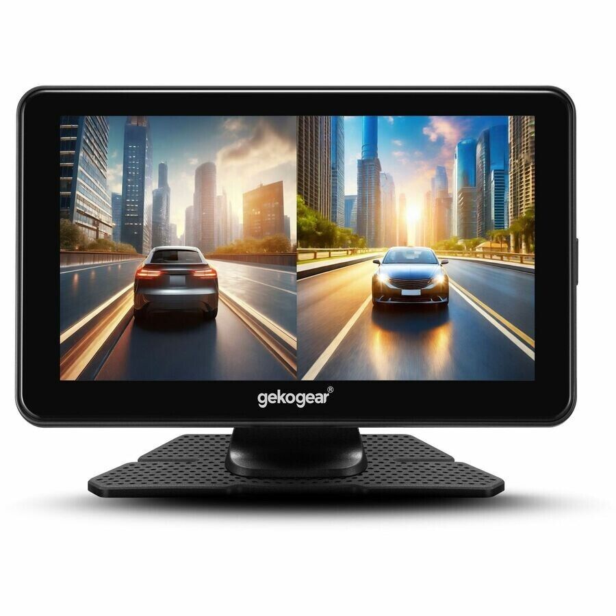Adesso Orbit C110 GekoGear 7" LCD Display w Dash Cam 1024x600 Front Back WF USB
