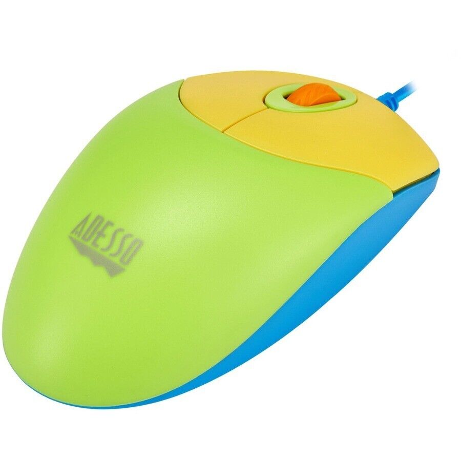 Adesso AKB-132DB 104-Key KIDS Keyboard Mouse USB Combo AntiMicrobial Fluorescent