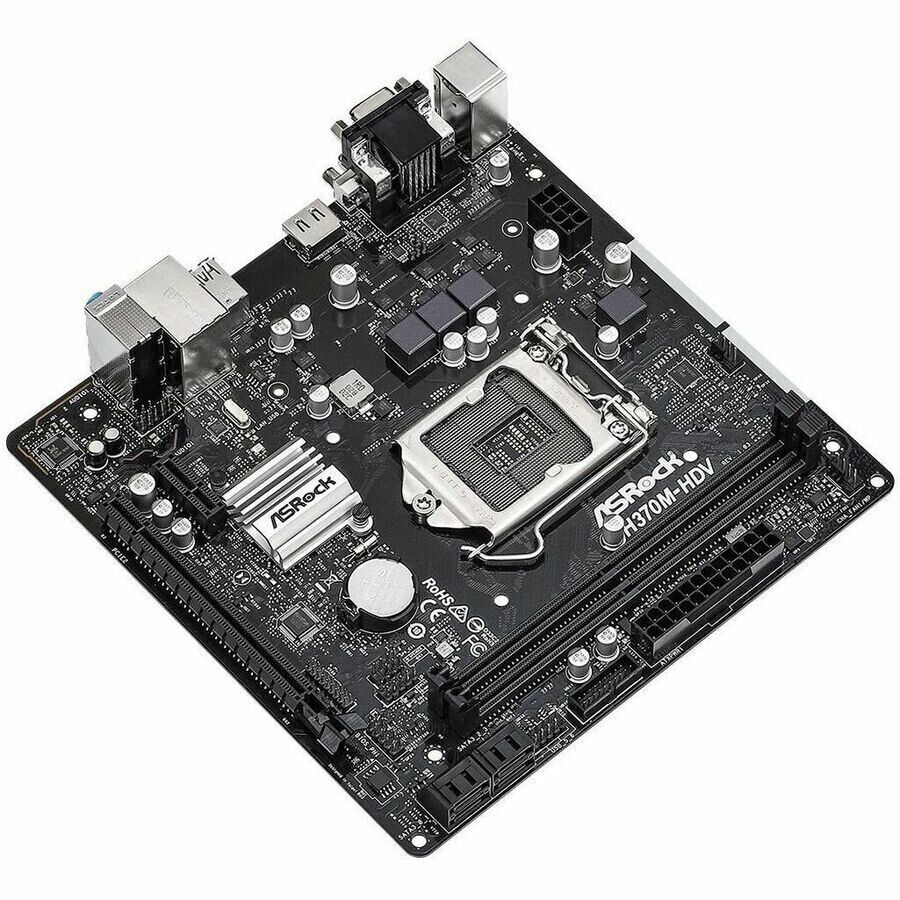 ASRock H370M-HDV Desktop Motherboard - Intel H370 Chipset - Socket H4 LGA-1151