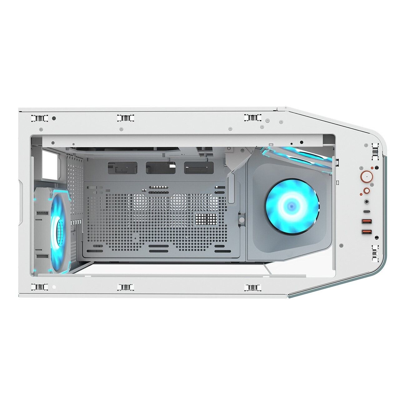 Cougar FV270 RGB WHITE Mid Tower E-ATX Case, 420mm GPU Supported, Build-in ARGB