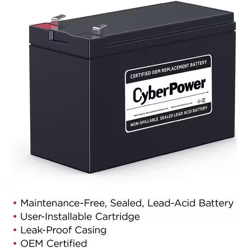 CyberPower RB1280 12V 7.2Ah Sealed Lead Acid Replacement Battery Cartridge