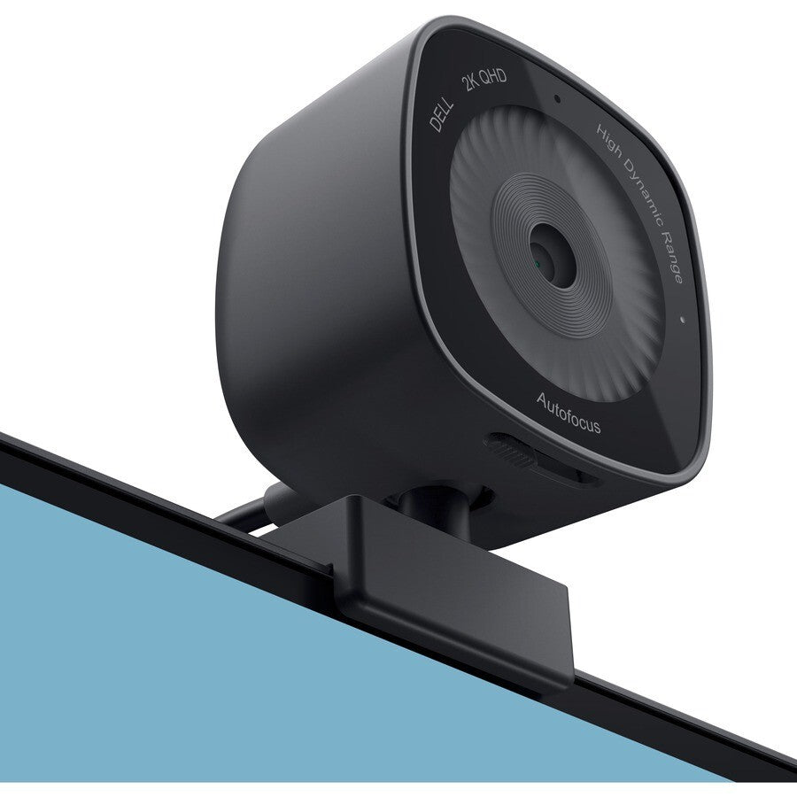 Dell WB3023-DDAO 2x Zoom WebCam 60fps Auto-Focus 2K QHD 1440p USB-A Tripod Black