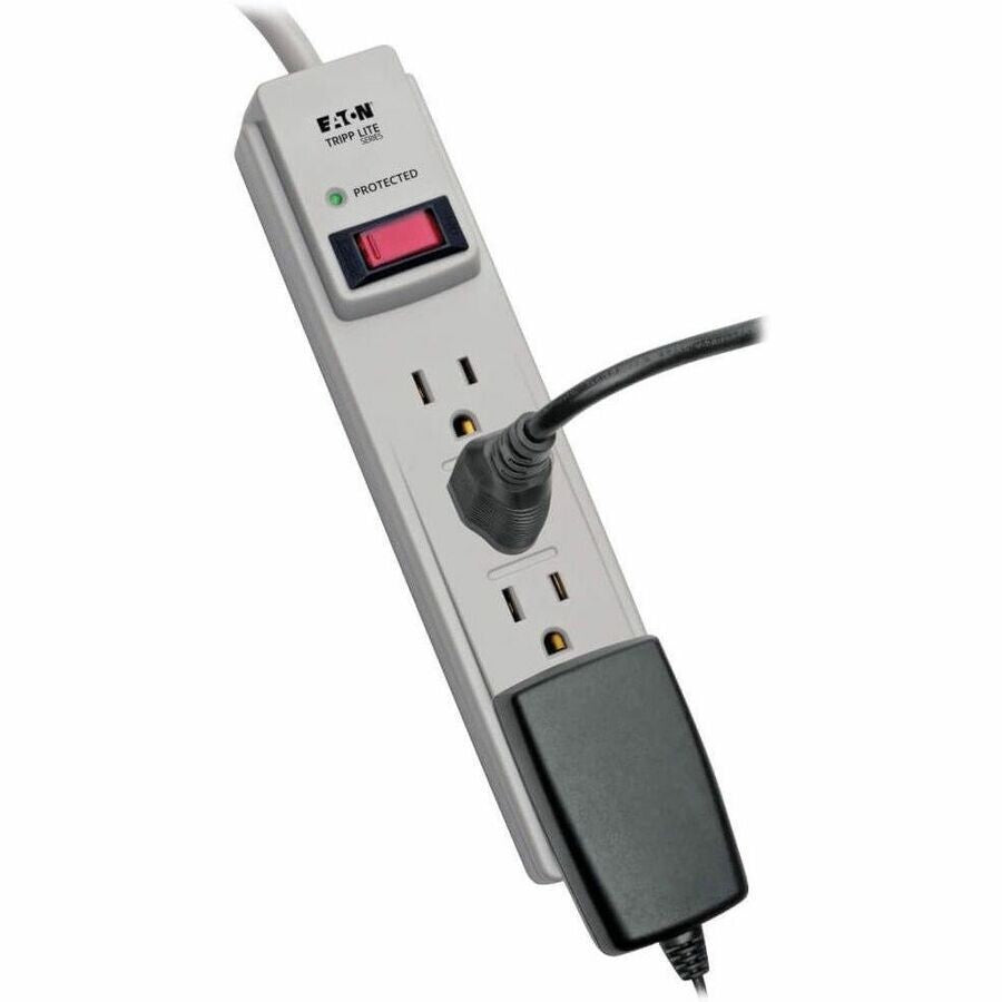 Eaton TLP404 4-Outlet Home Surge Protector Strip w 4Ft Cord 450 Joules LED White