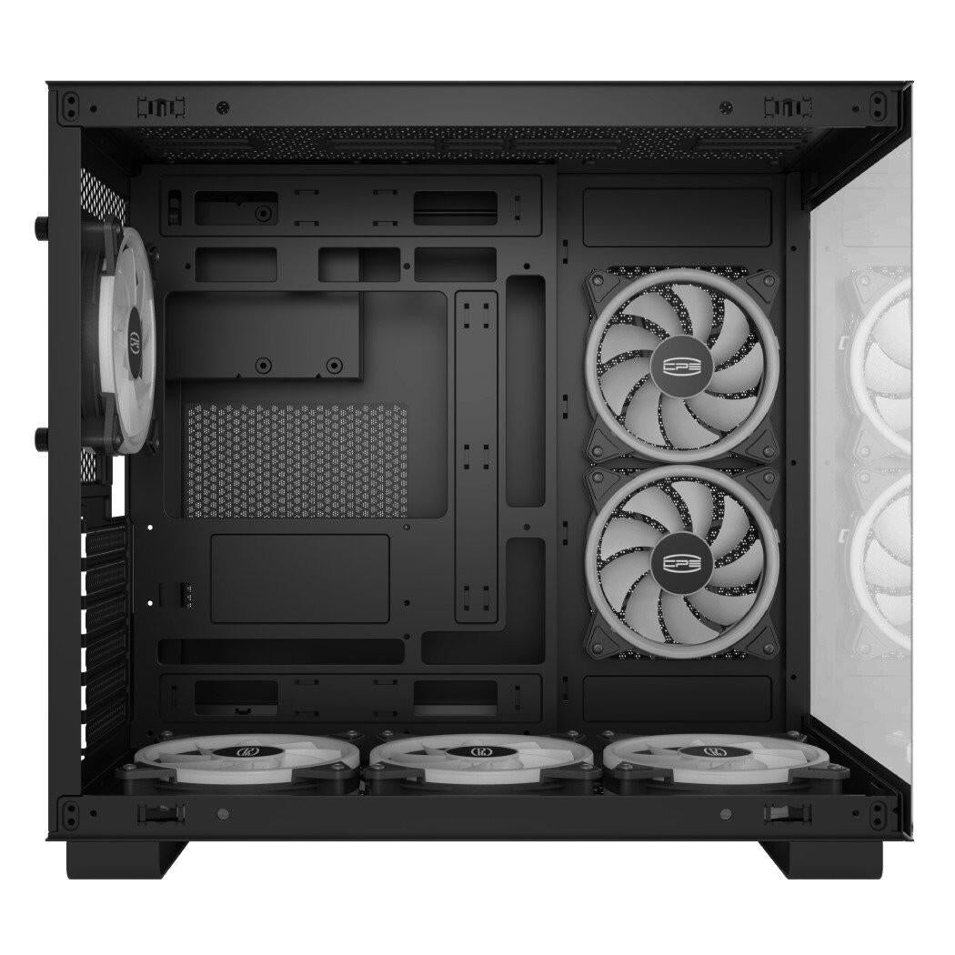 PCCOOLER C3T500 ARGB BK CPS PC Case, Dual-Chamber Mid-Tower ATX Case, Desktop