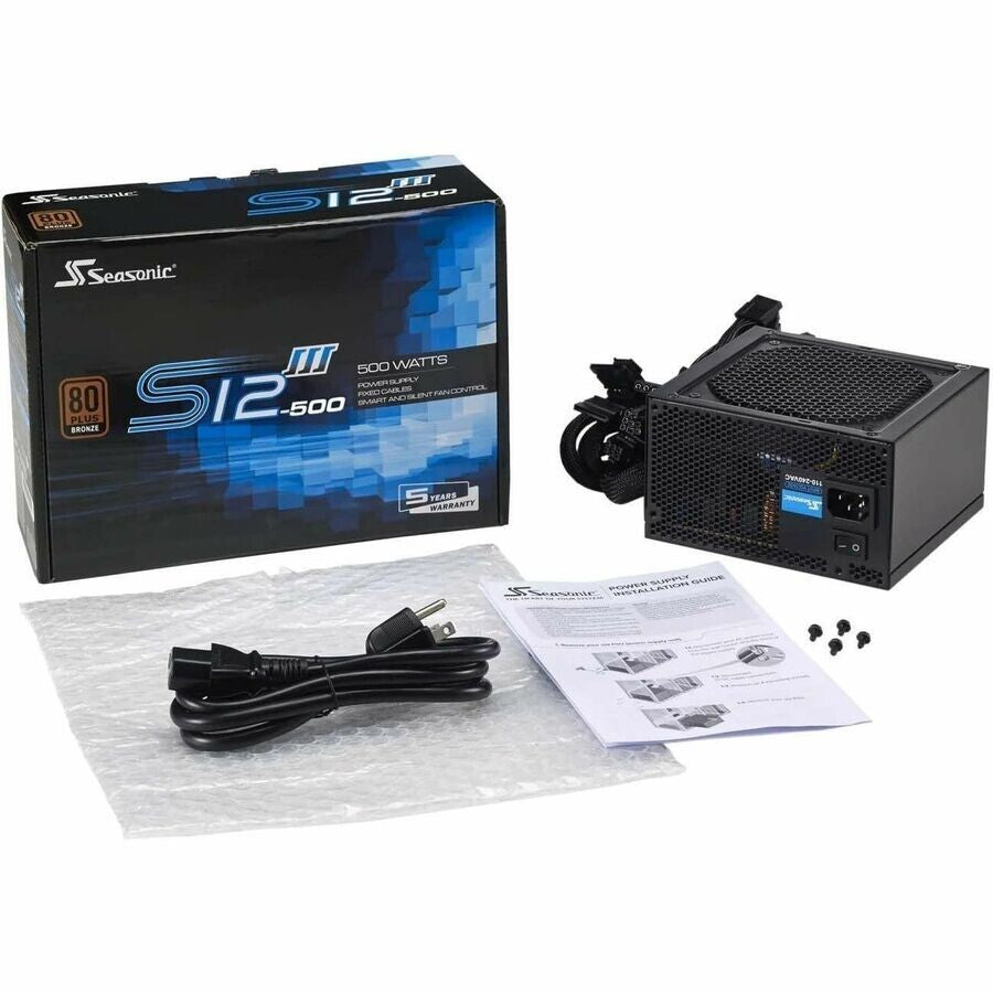 Seasonic SSR-500GB3 S12III 500W Power Supply Internal - 120 V AC, 230 V AC Input