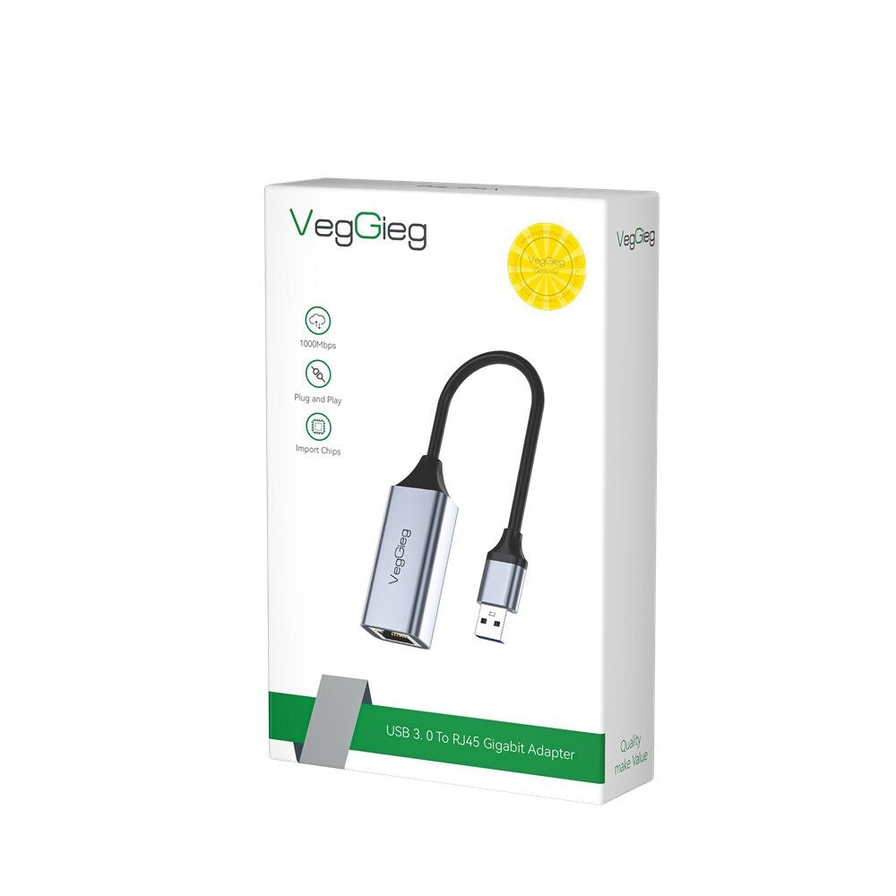 VegGieg V-K306 USB to Ethernet Adapter, Driver Free USB 3.0 to 100/1000 Gigabit