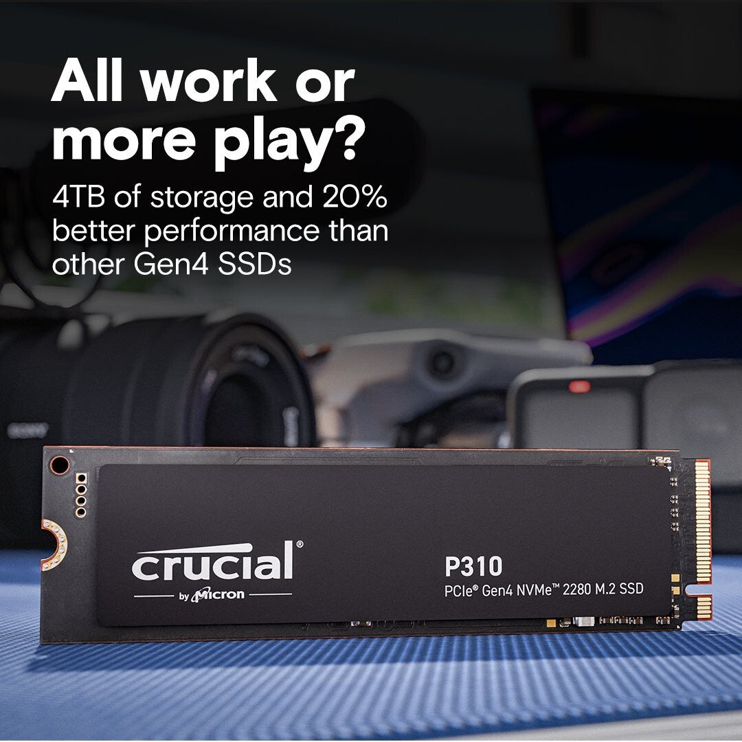 Crucial CT4000P310SSD8 P310 4TB PCIe Gen4 NVMe 2280 M.2 Solid State Drive