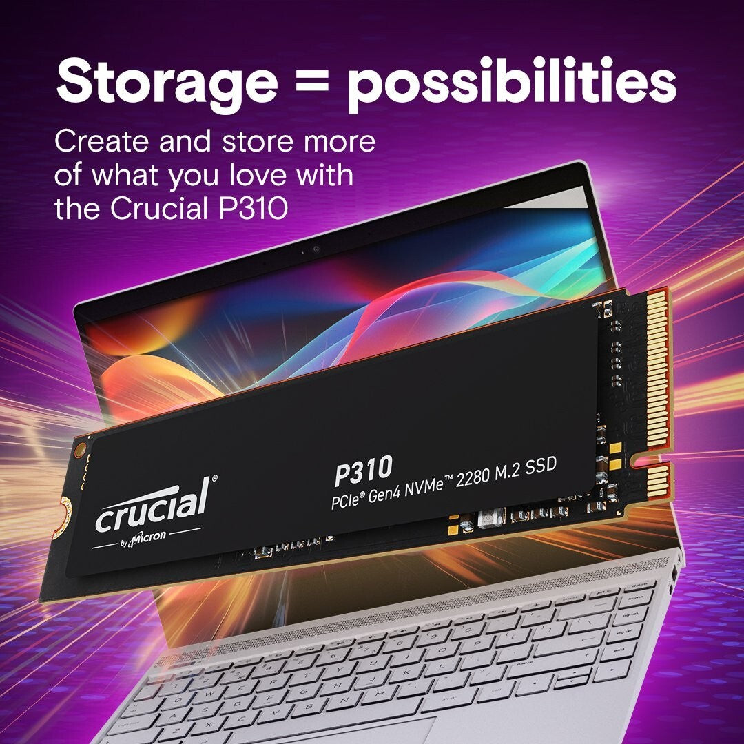 Crucial CT4000P310SSD8 P310 4TB PCIe Gen4 NVMe 2280 M.2 Solid State Drive