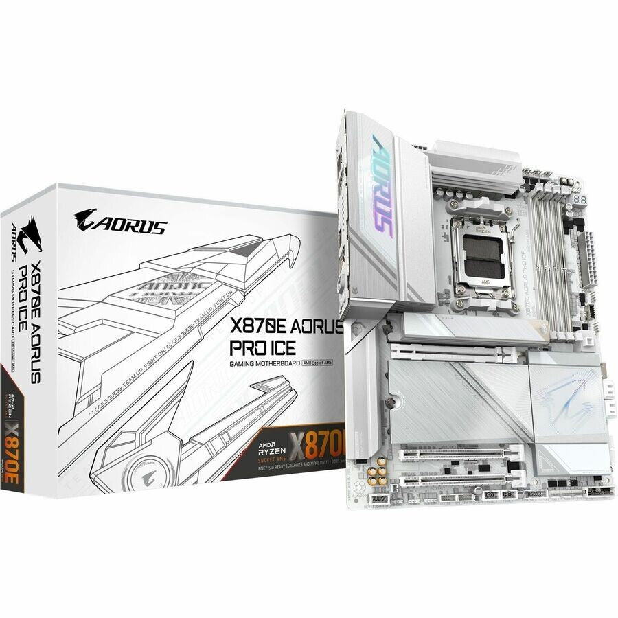 Gigabyte X870E AORUS PRO ICE Ultra Durable Gaming Desktop Motherboard AMD - AM5