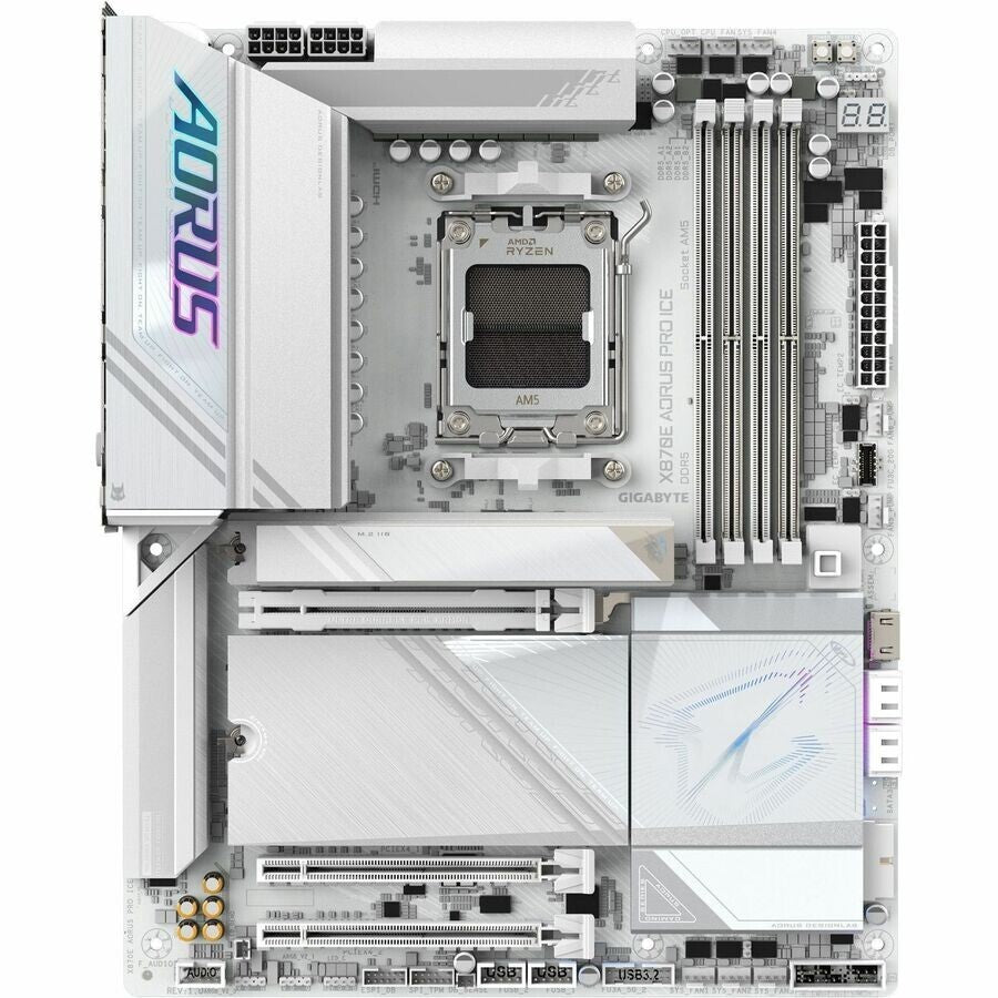 Gigabyte X870E AORUS PRO ICE Ultra Durable Gaming Desktop Motherboard AMD - AM5