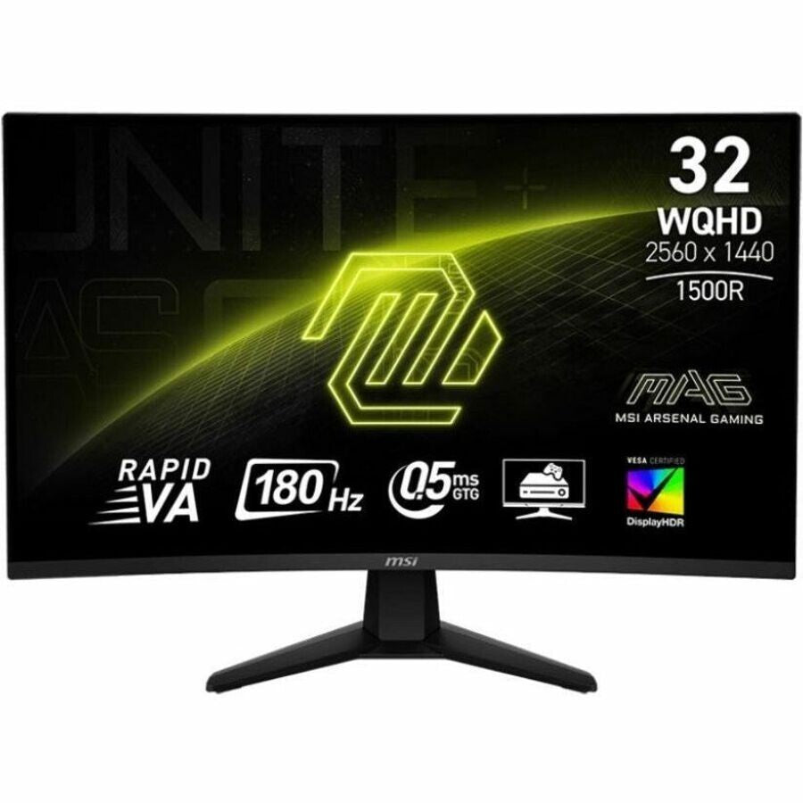 MSI MAG32CQ6F MAG 32CQ6F 32" WQHD Curved Monitor 16:9 2560x1440 400Nit HDI- DP