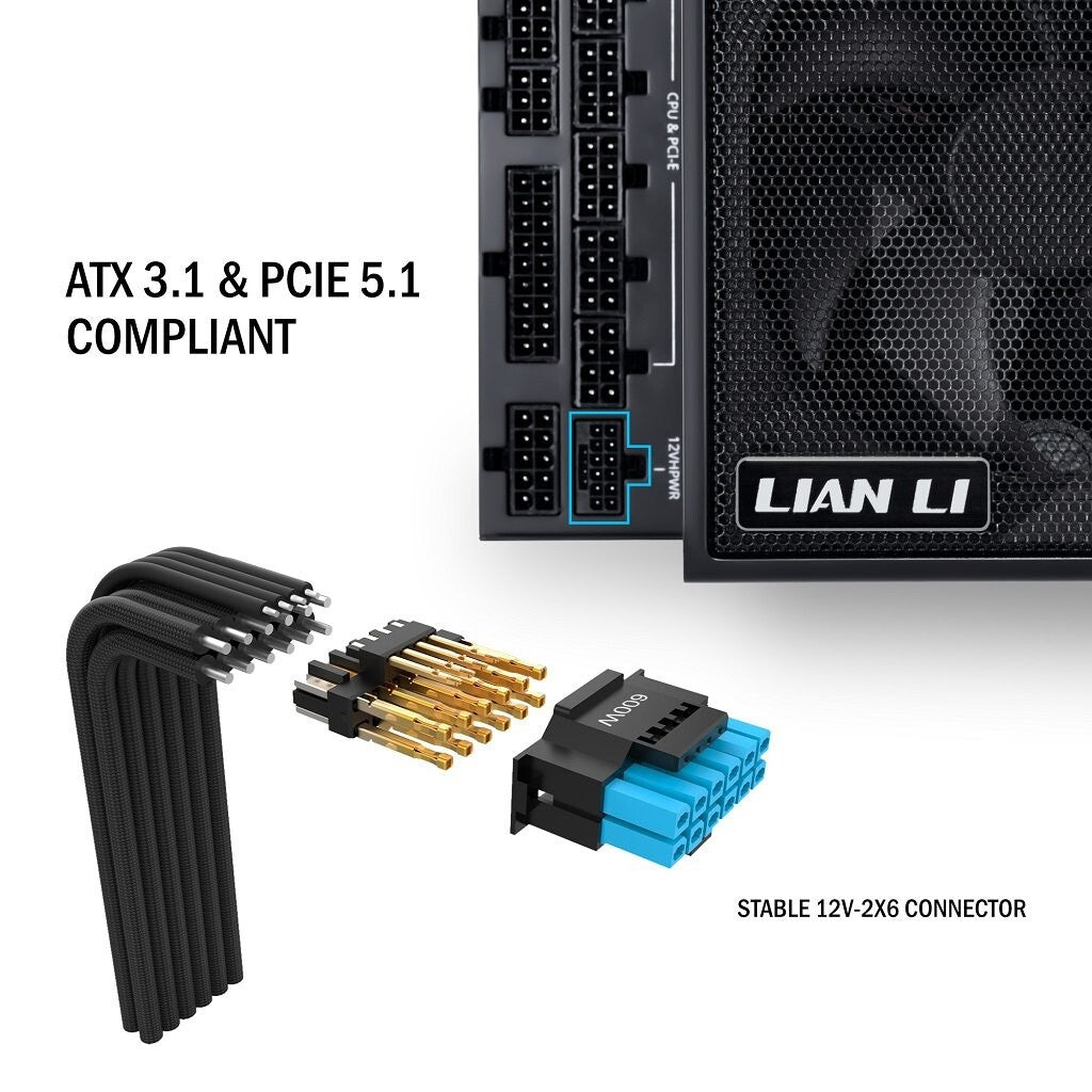 Lian Li EG1300BE.US Edge series 1300W- 80 PLUS Platinum Power supply- ATX 3.1