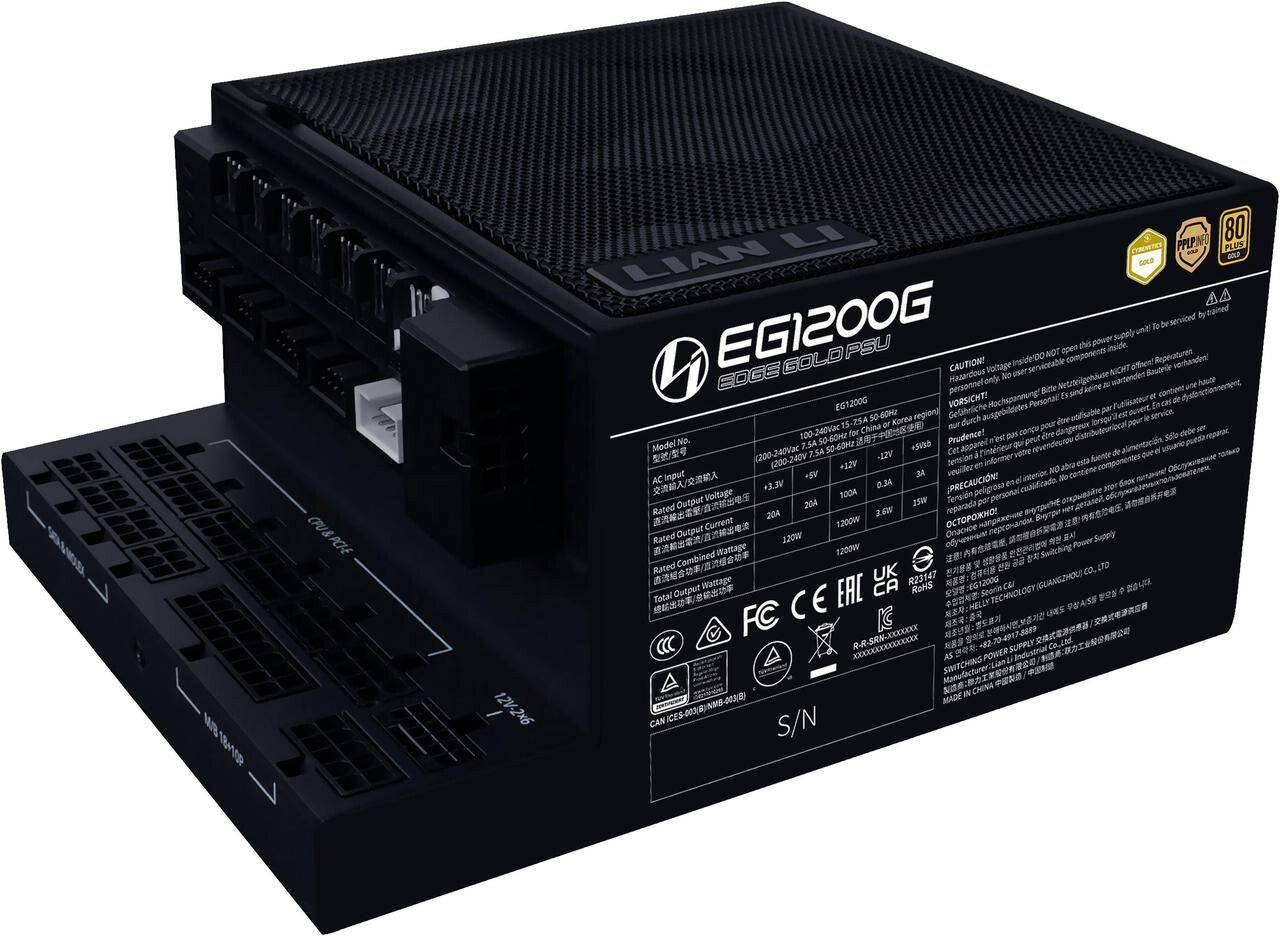 Lian Li EG1200G.BH Edge Gold Series 1200W Full Modular Power Supply - Black