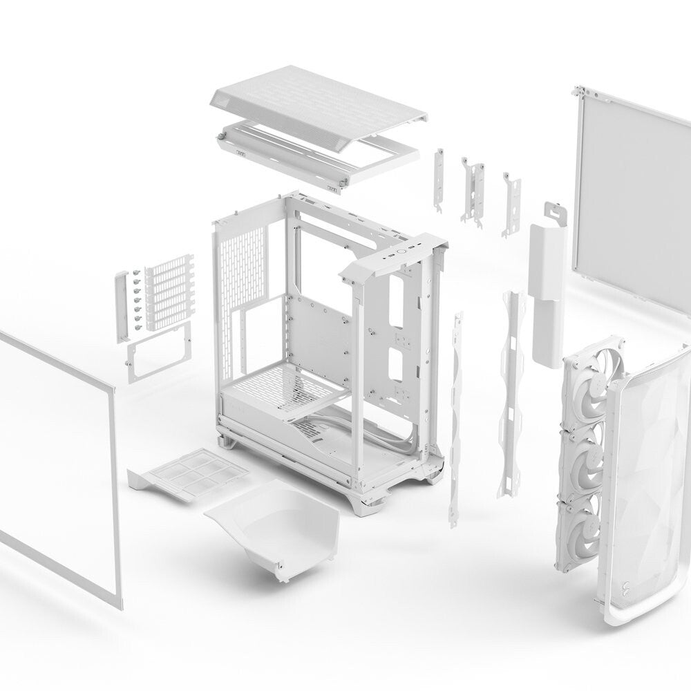 Fractal Design FD-C-MES3A-04 Meshify 3 ATX mATX Mid Tower PC Case White Chassis