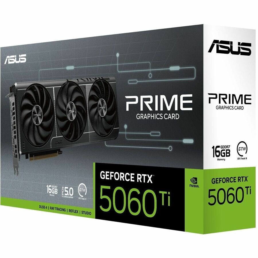Asus PRIME-RTX5060TI-16G NVIDIA GeForce RTX 5060 Ti Graphic Card 16 GB GDDR7