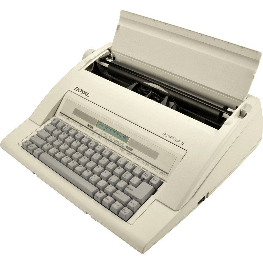 Royal 69147T Portable Electronic Ribbon Typewriter Memory LCD 12cps 120V AC