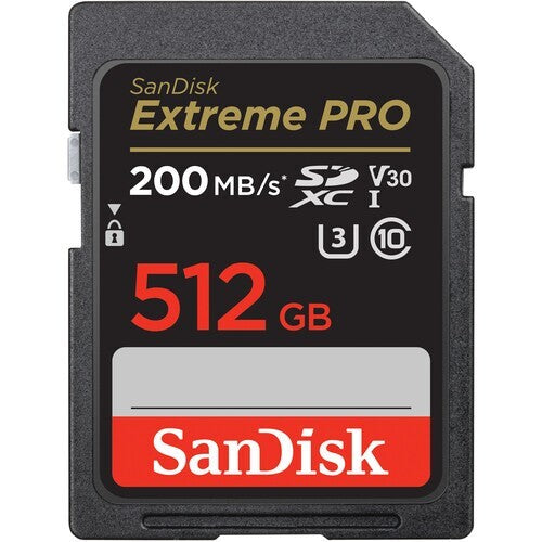 Sandisk SDSDXXD-512G-ANCIN Extreme PRO Class 3 512GB SDXC Memory Card 200Mbps