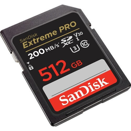 Sandisk SDSDXXD-512G-ANCIN Extreme PRO Class 3 512GB SDXC Memory Card 200Mbps
