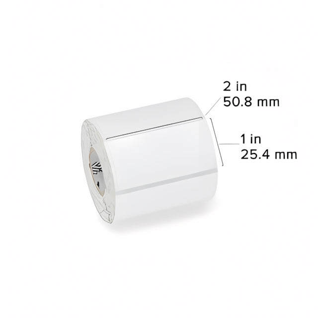 Zebra LD-R7MU5P Label Paper 2 x 1in Direct Thermal Z-Perform 1000D 0.75 in core