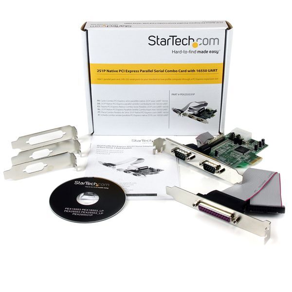 StarTech PEX2S5531P Native PCI Express Parallel Serial ComboCard with 16550 UART