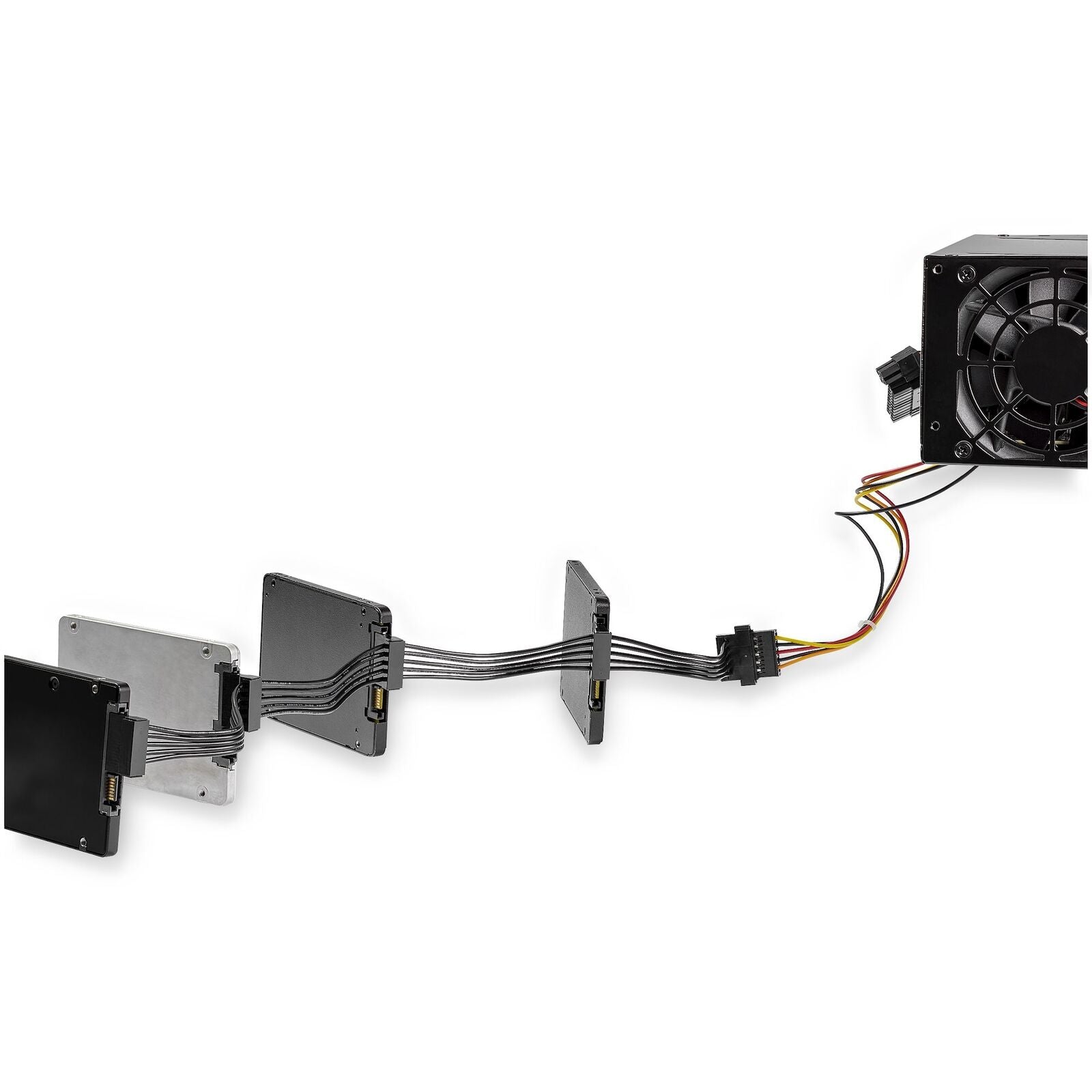 StarTech PYO4SATA 4x SATA Power Splitter Adapter 15 PIN Cable Black