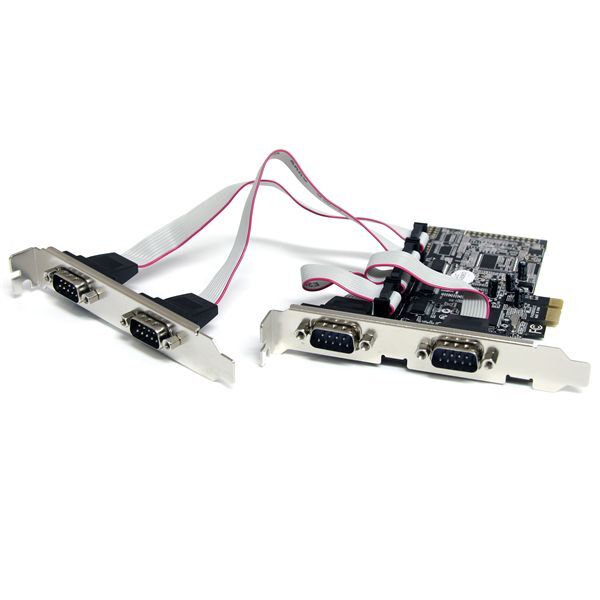 StarTech PEX4S553 4 Port Native PCI Express RS232 Serial Adapter Card with 16550