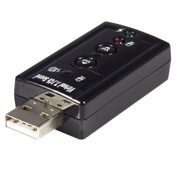 StarTech ICUSBAUDIO7 Virtual 7.1 Channel USB Stereo Audio External Sound Card