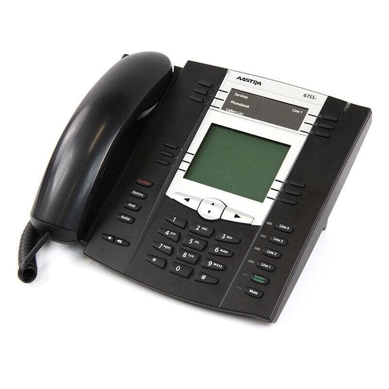 Aastra 6755i 4-line VoIP Phone with 144x75 pixels graphical LCD display