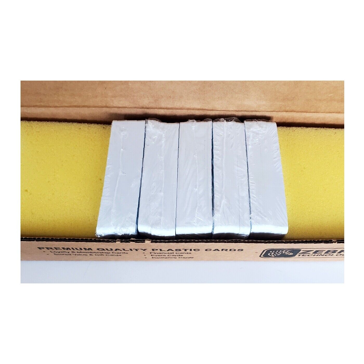 Zebra 104523-210 Premier Blank PVC Card CR-80 500 pieces 10 Mil 2.13"x3.38" Card