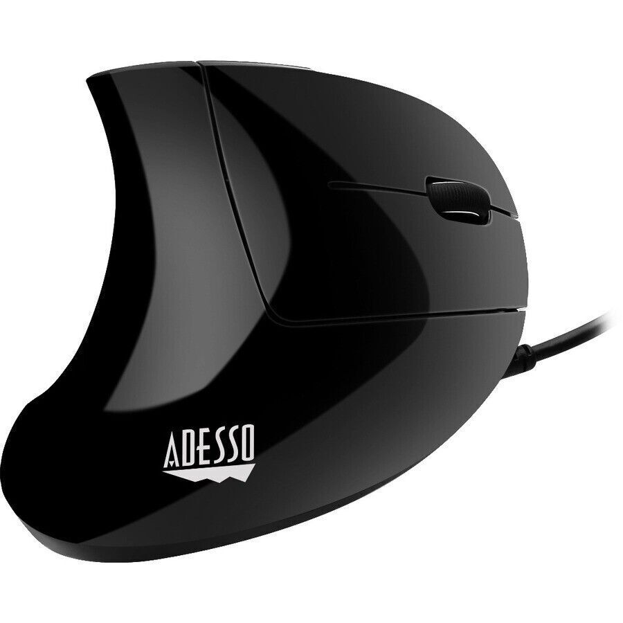Adesso iMouse E1 Vertical Ergonomic Illuminated Mouse - Optical - Cable