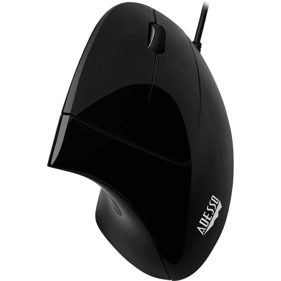 Adesso iMouse E1 Vertical Ergonomic Illuminated Mouse - Optical - Cable